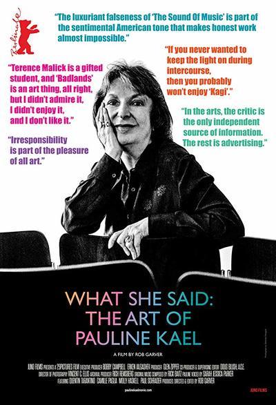 What She Said: The Art of Pauline Kael movie poster